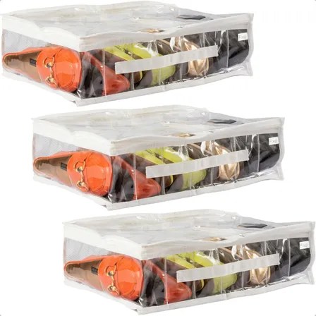 Kit 3 Organizador De Sapato Tênis Colmeia Fechada Reforçada Cor&nbsp;Branco