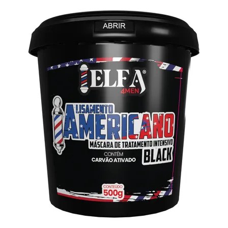 Alisamento Americano Black 500g Relaxamento Elfa&nbsp;4men